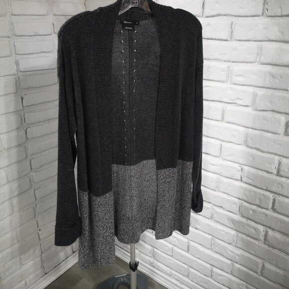 Reitmans Ladies Cashmere Blend Lt & Dk Grey Long Cardigan - Picture 1 of 9